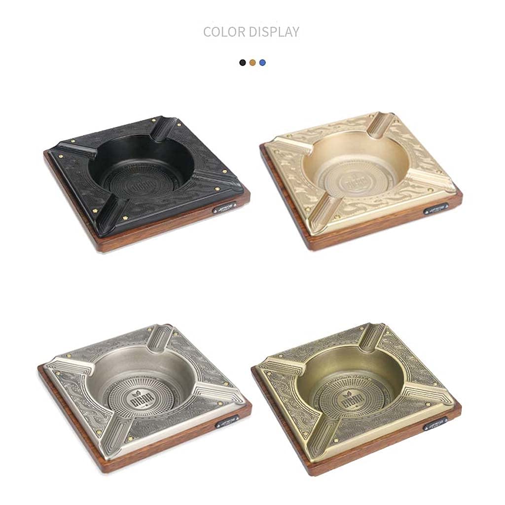 Amazon.com: ZXW Cigar Ashtray, Wood Metal Ashtray for Large